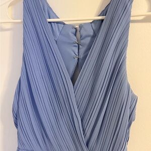Blue Pleated Bridesmaids dress small